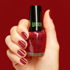 OPI Nail Lacquer - Wicked Collection - Nessa-ist Rose / 0.5 oz.. Elevate your clients’ nails with the captivating Nessa-ist Rose, a deep rosy red crème polish that is, as its name suggests, totally necessary for anyone looking to make a bold statement. As part of OPI’s Wicked Collection, this shade provides a rich, luxurious finish that adds elegance and drama to any manicure. Perfect for the holiday season or everyday wear, Nessa-ist Rose ensures nails look polished and professional long after Opi Wicked Collection, Opi Wicked, Fall Nails Opi, Deep Red Nail Polish, Opi Red, Deep Red Nails, Tinted Eyebrow Gel, Hair Care Kits, Skin Care Salon