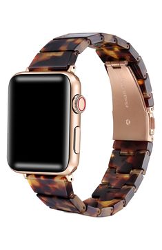 Add a fashion forward upgrade to your tech with the comfort and versatility of a resin link watch band. Apple Watch not included Fits 38mm or 42mm watch Compatible with Series 1–7 Apple Watch and Apple Watch SE Resin Imported Tech Women, Apple Watch Se, Apple Watch Sizes, Tortoise Color, Crystal Resin, Apple Watch Band, Stainless Steel Band, Tortoise Shell, Stylish Accessories