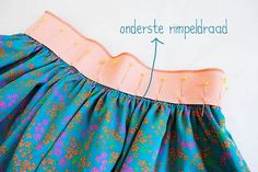 the skirt is made up to be used as a sewing project for children's clothing