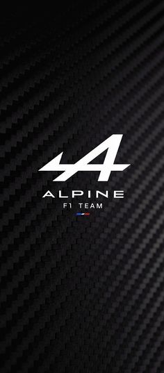 the logo for alpine's new team, which is currently in black and white