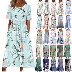 Long Sundresses, Petite Party Dress, Flowy Spring Dresses, Belted Dresses, Womens Summer Dresses, Dresses Casual Boho, Hawaiian Dresses, Floral Boho Dress, Women Vacation