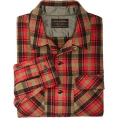 Whether we are out in the wilderness or just out for a casual outing, the Filson Buckner Wool Camp Shirt is one of our favorite shirts to throw on. Made with 100% wool for a super soft, warm, and casual design, the Buckner Wool Camp Shirt keeps us warm when it is chilly outside. The button-up style and the buttoned chest pockets add a casual style, while the straight hem and the dual rear shoulder pleats allow us to wear the shirt untucked and give us an exceptional range of motion. Casual Plaid Wool Top, Classic Winter Tops For Outdoor, Casual Plaid Wool Shirt, Classic Fall Outdoor Shirt, Classic Plaid Shirt For Outdoor, Classic Brown Flannel Shirt For Outdoor, Classic Brown Tops For Outdoor, Classic Brown Top For Outdoor, Outdoor Shirt