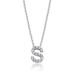 14K SOLID WHITE GOLD LAB GROWN CVD DIAMOND INITIAL NECKLACE Pendant Height : 8.40Pendant Width : 6.45Pendant Thickness : 2.15mmNecklace Weight : 1.7grTotal Diamond Weight : 0.15 Carats --- E -F Color VSI ClarityDiamond : 14 Diamonds -- --Very Nice White Color Sparkle DiamondsItem No : LTP103-S --All letters from A to Z are available. -- Also Available with Natural Diamonds --- Please Ask For The Price!!! ---Absolutely stunning. Comes in a gift box. Here is a beautiful , delicate and simple, yet Dr Items, Letter S Necklace, Star Wedding Band, Gold Initial Pendant, Desain Quilling, Diamond Initial Necklace, S Necklace, Gold Letter Necklace, Diamond Cross Necklaces