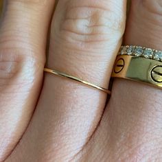 Solid 14k Yellow Gold Tiny Stackable Ring. Size 7 14k Rose Gold Round Band Ring, Gold Stackable Rings In 14k Rose Gold, Solitaire Yellow Gold Open Band Jewelry, 14k Rose Gold Ring With Round Band, Yellow Gold Solitaire Open Band Jewelry, Everyday 14k Rose Gold Ring, Gold Stackable Rings In 14k Rose Gold For Gift, Elegant Gold Stackable Rings In 14k Rose Gold, Yellow Gold Stackable Rings Stamped 14k