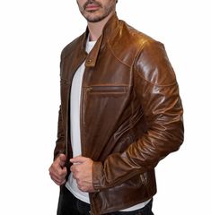 FACHA - Genuine Argentine Leather Jacket - Premium Quality - Classic Style Experience timeless style and unmatched quality with our genuine Argentine leather jackets. Each piece is crafted from premium-grade Argentine leather, known for its durability and soft, luxurious feel. Perfect for any occasion, our jackets offer a blend of classic design and modern craftsmanship. Whether you're dressing up for a night out or dressing down for a casual day, our leather jackets provide the perfect finishing touch to any outfit. Invest in a piece of lasting elegance and enjoy the superior comfort and style that only genuine leather can offer. Leather Jacket Mens, Rustic Boho, Leather Jackets, Dressed Down, Timeless Style, Classic Design, Timeless Fashion, Favorite Outfit, Classic Style