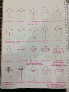 an open notebook with instructions on how to sew and stitch clothes for women in different styles