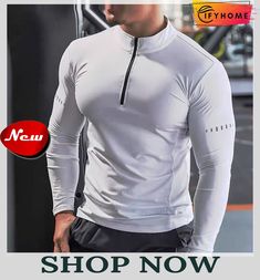 Men's Compression Shirt Running Shirt Half Zip Long Sleeve Base Layer Athletic Winter Spandex Breathable Quick Dry Moisture Wicking Gym Workout Running Active Training Sportswear Activewear Solid White High Stretch Long Sleeve Activewear, White High-stretch Long Sleeve Activewear, White Long Sleeve Running Top, Fitted White Sports Shirt, White Long Sleeve Activewear For Training, White Breathable Long Sleeve Activewear, Fitted Technical Long Sleeve Tops, Fitted Long Sleeve Technical Top, Long Sleeve Compression Workout Tops