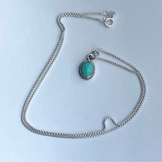 Sterling Silver Braided Oval Synthetic Turquoise Pendant With Italian Round Box Necklace, Silver Necklace, Boho Necklace, Turquoise Necklace, Stone Necklace Material: 925 Sterling Silver Pendant Height: 14 Mm (0.55 Inch) Stone: Synthetic Turquoise Chain Gauge: 1 Mm Thick Silver Necklace, Box Chain Necklace, Necklace Stone, Necklace Turquoise, Round Box, Necklace Box, Necklace Boho, Necklace Dainty, Turquoise Pendant