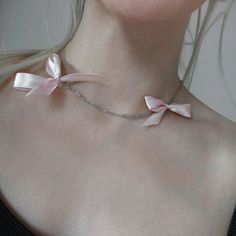 Dusty pink bow ribbon necklace on subtle silver chain for a romantic birthday or anniversary gift for a girlfriend. Light and fun summer jewelry.  𝐒𝐈𝐙𝐄: ➤ Adjustable Fits Circumference from 16″ - 20″ (40.6cm - 50.8cm)  𝐃𝐄𝐓𝐀𝐈𝐋𝐒: ➤ Materials: Stainless Steel, Ribbon ➤ Ready to Ship ---- Dusty Pink Bow Choker Necklace ---- -The Pink Bow Necklace is a delicate choker necklace featuring two dusty pink ribbon bows and double stainless steel chain design.  -Great for a fun summer day and night.  𝐇𝐎𝐖 𝐓𝐎 𝐎𝐑𝐃𝐄𝐑? 2. Add to cart 3. Select desired shipping method  𝐒𝐔𝐆𝐆𝐄𝐒𝐓𝐄𝐃 𝐂𝐀𝐑𝐄: Use water and a drop of mild detergent. Rinse, then line dry. Always make sure to wipe off water and dry your jewelry completely after cleaning. Do not use any products containing alcohol. Be Delicate Choker Necklace, Romantic Birthday Gifts, Arm Cuff Bracelet, Bow Choker, Delicate Choker, Romantic Birthday, Choker Silver, Ribbon Choker, Bow Necklace