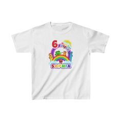 This Numberblocks themed T-shirt can be personalized with your child's name and age. It makes a great birthday party shirt! - 100% cotton - Light fabric - Classic fit - Tear-away label - Runs true to size The same Numberblocks design can be printed on long-sleeve shirts and hoodies. Please ask for more details! Personalized Multicolor Birthday T-shirt, Personalized Multicolor T-shirt With Crew Neck, Numberblocks Birthday, Meme Design, Birthday Party Shirt, Party Shirts, Cotton Lights, Kids Tops, Kid Names