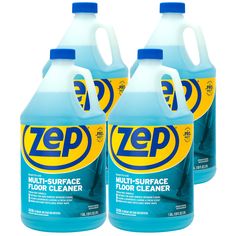 2 gallon bottles of zep glass cleaner on a white background with clippings