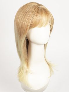 T613/27 | Honey Blonde Highlight Steak with Platinum Blonde Tip Flower Netting, Straight Layers, Closed Flower, Vivica Fox Wigs, Vivica Fox, Short Bangs, Cap Collection, Natural Hair Growth, Hair Fibers