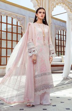 Pink Salwar Kameez, Dupatta Style, Luxury Pret, Pakistani Salwar Kameez, Chiffon Collection, Pakistani Dress, Women Formals, Suit Fabric, Pakistani Outfits