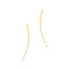 A delicate curve adds a chic kick of style to these beautiful 18kt gold earrings. Perfectly styled to look amazing with jeans or your little black dress. Features Alexandra Jules custom backing for a secure fit. Available in 18kt yellow, white and pink gold. Elegant 14k Gold Pierced Ear Climbers, Elegant 14k Gold Ear Climbers, Elegant Yellow Gold Ear Climbers, Modern Single Earring For Everyday, Chic Gold Ear Climbers, Elegant Yellow Gold Pierced Ear Climbers, 14k Gold Elegant Ear Climbers For Formal Occasions, Elegant 14k Gold Ear Climbers For Formal Occasions, Elegant 14k Gold Ear Climbers For Formal Events