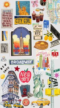 the new york city stickers are all over the world, and it's so cute