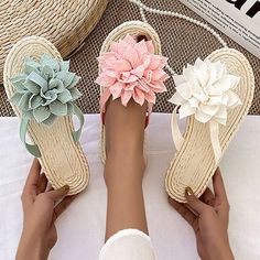 Category:Slippers; Upper Materials:PVC; Embellishment:Flower; Season:Summer; Heel Type:Flat Heel; Gender:Women's; Style:Casual,Elegant; Heel Height(inch):1-2; Outsole Materials:MD (Phylon); Occasion:Beach,Outdoor; Closure Type:Loafer; Pattern:Solid Color; Listing Date:05/23/2023; Production mode:External procurement; 2024 Trends:Boho Beach,Outdoor Slippers,Beach Slippers; Foot Length:; Foot Width:; Size chart date source:Provided by Supplier. Beach Vacation Shoes, Wedding Shoes Sandals, Vacation Shoes, Flower Flat, Outdoor Slippers, Beach Slippers, Womens Wedding Shoes, Shoe Clips, Vintage Casual