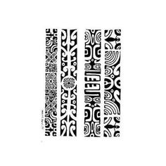 some black and white designs on a white background