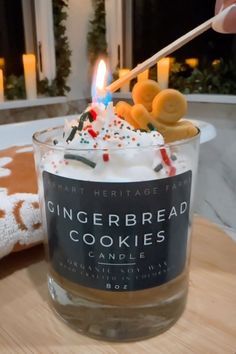 Looking for new Christmas decor for your home? Or want to get a Christmas gift for your bestie? Check out this Gingerbread Cookies candle as an excellent gift idea for Christmas or festive home decor. If you love holiday candles, this one will give you all the festive vibes. Gift For Your Bestie, Festive Home Decor, Candle Cookies, Holiday Candles, Candles Crafts, Christmas Gift Idea