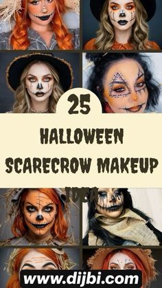 the 25 halloween scarecrow makeup looks to be easy and fun for everyone to do