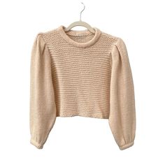 #ad Great shopping ideas for Urban Outfitters Emma Puff Sleeve Sweater Size Small Cropped Cream Acrylic Blend, Fashion Women's Sweaters Cream Cropped Sweater, Puff Sleeve Sweater, Shopping Ideas, Women's Sweaters, Long Puff Sleeves, Textured Knit, Cropped Sweater, Sleeve Sweater, Sweater Sizes