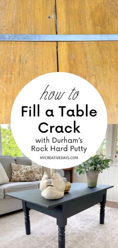 Whether you have a treasured old antique table or a modern farmhouse table, cracks can develop over time. This week, I’m sharing how to use Durham’s Rock Hard Water Putty to fill a wooden table crack and refurbish an old table to its former glory. This is an essential tip for DIY furniture makeover and upcycled home décor lovers, and it’s an amazing way to refurbish an old cracked table. Click though for all the details! Old Dresser Makeovers, Wooden Table Diy, Upcycled Home, Modern Farmhouse Table, Dressers Makeover, Budget Home Decorating, Small Dining Table, Upcycled Home Decor