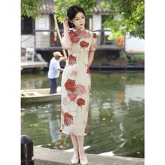 Elegant Rose Cheongsam Dress Experience elegance and sophistication in our Elegant Rose Cheongsam Dress. Featuring a stunning rose pattern, this dress exudes timeless charm. With its intricate design and flattering fit, it will elevate your style and make you stand out at any occasion. Embrace your inner beauty with this must-have dress. Size Chart (cm) Bust Waist Hip Shoulder Width Dress Length M 86 70 92 38 120 L 90 74 96 39 120 XL 94 78 100 40 120 2XL 98 82 104 41 120 3XL 102 86 108 42 120 Elegant Fitted Cheongsam With Floral Print, Elegant Spring Floral Dress With Rose Print, Fitted Rose Dress With Rose Detail, Elegant Red Fitted Floral Dress, Elegant Floral Print Cheongsam For Spring, Elegant Floral Print Spring Cheongsam, Elegant Spring Floral Print Cheongsam, Elegant Fitted Rose Print Floral Dress, Elegant Fitted Floral Dress With Rose Print