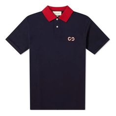 Gucci Cotton Shirt For Work, Gucci Spread Collar Shirt For Work, Red Gucci Cotton Top, Gucci Cotton Shirt For Workwear, Gucci Collared Shirt For Work, Gucci Cotton Short Sleeve Polo Shirt, Gucci Classic Shirt For Workwear, Gucci Cotton Polo Shirt, Classic Gucci Cotton Polo Shirt