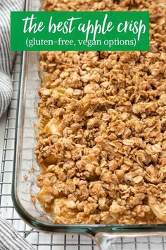 the best apple crisp gluten - free, vegan options on a cooling rack