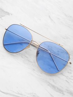 Blue Aviator Sunglasses, Luxury Glasses, Sun Glass, Glasses Fashion Women, Sunglasses Women Aviators, Blue Glasses