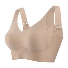 PRICES MAY VARY. 【WIRELESS BRA WITH SUPPORT AND LIFT】Xcutting uses a W-shaped soft support structure to lift and prevent sagging breasts, providing optimal support for the breasts for a more youthful look. Full back coverage and wide side panels for smoothing and support to prevent no bulges on the sides or the back. 【ULTRA HIGH STRETCH BRA NO UNDERWIRE】U-shaped back design.Wireless and Seamless,No underwire and lighty lined padded cups for a lightweight and natural feel, perfect for sleep, spor Full Support Bra, Wireless Bra For Large Bust, Wirefree Bras, Elomi Bras, Dance Bras, High Support Bra, Bra Photos, Bra Support, High Neck Bra