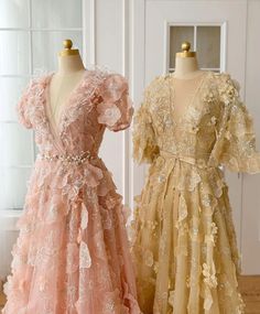 Rosy Grace Gown | Teuta Matoshi Lace Evening Dress With Floral Applique For Wedding, Pink Floral Embellished Evening Dress For Wedding, Elegant V-neck Gown With Floral Embroidery, Pink Floral Embroidery Evening Dress For Formal Occasions, Elegant Pink Gown With Floral Embroidery, Pink Lace Evening Dress For Wedding Guest, V-neck Floral Embroidered Evening Dress For Prom, V-neck Evening Dress With Floral Embroidery For Prom, Floral Embroidered V-neck Evening Dress For Prom