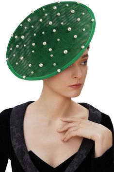 PRICES MAY VARY. Fashionable dressy hats for women, 100% handmade. Consist of high quality polyester and imitation pearls. Royal wedding hat size: one size fits most. A headband is included, you need to put the headband through the hole and adjust it to fit your needs. Vintage hats for women 1950s design, elegant and graceful, removeable headband helps you adjust the place of hat. The hat could be lower and cover your face. Tea party fascinator headband is perfect for tea party, cocktail, Jockey Vintage Hats For Women 1950s, Vintage Kentucky Derby, Green Fascinator, Dressy Hats, Kentucky Derby Fascinator, Derby Fascinator, Black Fascinator, Wedding Tea, Fascinator Headband