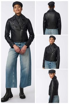 Be bold and trendy this fall with our cropped Jet Leather Jacket. With its moto-inspired details and sleek silhouette you'll be ready for any adventure. #bernardo #croppedjacketoutfit #fall2024trends Be Ready, Be Bold, Front Zipper, Leather Jacket