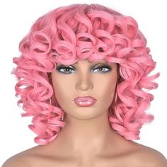 Soft Women Retro Cosplay Wig Short Curly Wigs Halloween Wigs Afro Kinky Wigs Short Hair Afro, Afro Curly Wig, Curly Wig With Bangs, Short Afro, Hair Afro, Halloween Wigs, Short Curly Wigs, Natural Wigs, Curly Wig