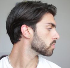 Men’s Medium Length Hair Side Part, Men’s Side Part, Mens Mid Length Hairstyles Straight Hair, Medium Length Hair Men Straight, Long Stacked Haircuts, Growing Hair Men, Side Part Haircut, Guy Haircuts Long, Classic Haircut