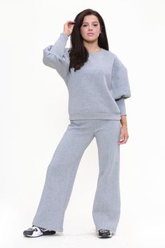 Grey tracksuit  Available in S/M and M/L Cozy Tracksuit With Ribbed Cuffs And Relaxed Fit, Cozy Relaxed Fit Tracksuit With Ribbed Cuffs, Fall Lounging Sweats Sportswear, Cozy Tracksuit For Loungewear In Fall, Cozy Tracksuit For Fall Loungewear, Cozy Relaxed Fit Tracksuit For Loungewear, Relaxed Fit Loungewear Sets For Winter, Cozy Fall Tracksuit For Loungewear, Winter Loungewear Set With Relaxed Fit