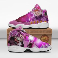 Goku Black Shoes Custom Super Saiyan Rose Dragon Ball Anime Jd13 Sneakers Lightweight construction with breathable mesh fabric provides a comfortable and flawless fit. Black Shoes Custom, Rose Dragon, Super Saiyan Rose, Jordan 13 Shoes, Summer Sneakers, Shoes Custom, Goku Black, Trending Sneakers, Super Saiyan