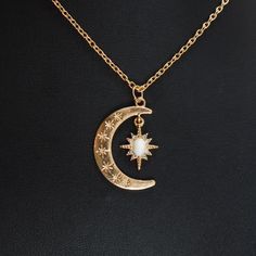 Crescent Moon & Star Necklace Size 18,20 Or 24 Inch Chain Available 18k Gold Ep Created Moonstone New & Nicely Boxed Diamond Crescent Moon Necklace, Diamond Moon Necklace, Moon Star Necklace, Moon And Star Necklace, Real Diamond Necklace, Gold Crescent Moon, Gold Moon Necklace, Glamour Nails, Spell Caster