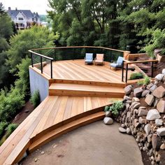 25 Sloped Backyard Ideas on A Budget - Suite 101 Patio On Slope, Walk Out Patio, Sloped Backyard Ideas, Drought Resistant Plants, Sloped Backyard, Backyard Ideas On A Budget, Hillside Landscaping, Sloped Garden, Fire Pit Area