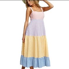 Reposhing This Item I Purchased From @Shawna_bradley. Love It But It Doesn’t Fit. It’s Too Pretty To Sit In My Closet Until It Fits. Questions? Leave A Comment Below! Gingham Sundress For Brunch, Multicolor Sleeveless Sundress For Picnic, Summer Gingham Sundress For Brunch, Beach Gingham Cotton Sundress, Plaid Sleeveless Sundress For Beach, Plaid Sleeveless Sundress For The Beach, Plaid Sleeveless Summer Sundress, Plaid Sleeveless Sundress, Picnic Gingham Sleeveless Dress