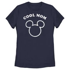 Who knew that dressing "mousey" could be so cute!? Celebrate Walt Disney's most iconic character with fun new officially licensed Mickey and Friends apparel for the whole family! This Women's Mickey and Friends Distressed Cool Mom Graphic T-Shirt features the text: "Cool Mom," with the Mickey Mouse silhouette logo in a distressed style across the front. Whether you're a super fan, or just looking for a unique 'fit for a trip to the Disney parks, these all-new styles are exactly what you've been Text Cool, Mickey Mouse Silhouette, Tiny Tank, Mouse Silhouette, Silhouette Logo, Trending Graphic Tees, Cool Mom, Unique Fits, Graphic Tee Design