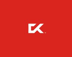 the letter k is made up of white letters on a red background, and it looks like