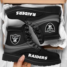 Handling Fee For Anz3D26882374Ol Shipping from the US. Easy 30 day return policy, 100% cotton, Double-needle neck, sleeves and hem; Roomy Unisex Fit. Raiders Stuff, Football Lover Gifts, Raiders Team, Rugged Boots, Popular Boots, Custom Boots, Las Vegas Raiders, Oakland Raiders, Vegan Shoes