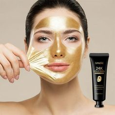 24K Gold Foil Peel Mask Snail Peel-off Mask To Removed Blackheads Cleansing And Shrinking Pores Mask 50g Features: Deep Cleansing Mask 24K Gold Peeling Mask effectively removes blackheads, impurities, dirt, excess oil and pollutants. Treat your skin to a luxurious spa . Leave your skin looking and radiant! Natural and Safe-aging and -wrinkle powerful ingredients. Combine skin- natural botanicals and minerals with our expertise. This mask is also enriched with a powerful combination of C and hyal Pore Cleansing Mask, Pore Mask, Blackhead Mask, Peeling Mask, Cleansing Mask, Women Skin, Mascara Facial, Peel Off Mask, Hydrating Mask