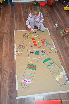 Gingerbread Eyfs Activities, Ginger Bread Crafts For Toddlers, Eyfs Gingerbread Man, Gingerbread Man Eyfs Activities, Ginger Bread Man Activities, Gingerbread Party Games, Ginger Bread Man Ideas Creative, Life Size Gingerbread Man, Gingerbread Man Eyfs