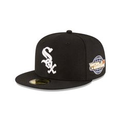 New Era Chicago White Sox 2005 World Series Patch 59/50 Fitted Hat - STNDRD ATHLETIC CO. Mlb World Series, New Era Hats, New Era Cap, New Era 59fifty, Oakland Athletics, Fitted Caps, White Sock, Cincinnati Reds, Fitted Hat