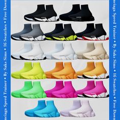 an image of different colored rain boots