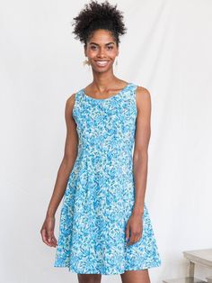 Vignette Dress Blue Floral Insta Baddie, Fair Trade Clothing, Blue Floral Print, Classic Dress, Fashion Stylist, Ootd Fashion, Dress Blue, Fashion Photographer, Fair Trade