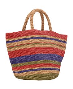 Best price on the market at italist | Manebi Striped Raffia Tote Bag Raffia Tote Bag, Handcrafted Bags, Sneaker Wedge, Yoga Wear, Bridal Shoes, Manolo Blahnik, Luxury Boutique, Valentino Garavani, Shoe Laces