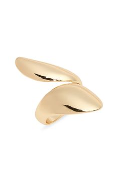 A sleek bypass silhouette gives modern finesse to this high-shine ring. Recycled metal Imported Modern Open Bypass Ring For Formal Occasions, Modern Open Bypass Ring For Formal Events, Modern Bypass Open Ring For Formal Occasions, Open Rings, Bypass Ring, Fabric Gift Bags, Recycled Metal, Keep Jewelry, Open Ring